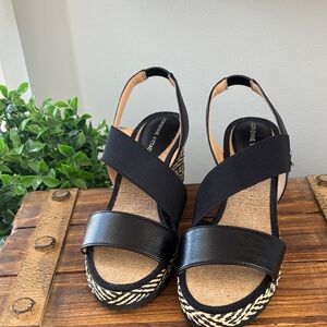 Adrienne Vittadini Bandelle
Wedge Sandal: Black Espadrille - Never Worn